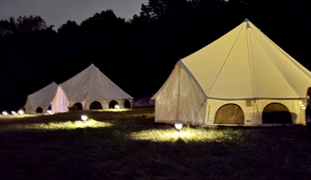 Rustic Glamping Tent with Farm Animals near Hershey in Fredericksburg, PA