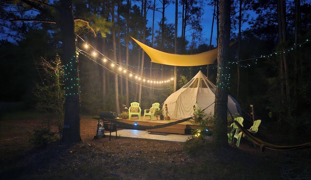 Rustic Glamping with Goats in Forest Near Houston