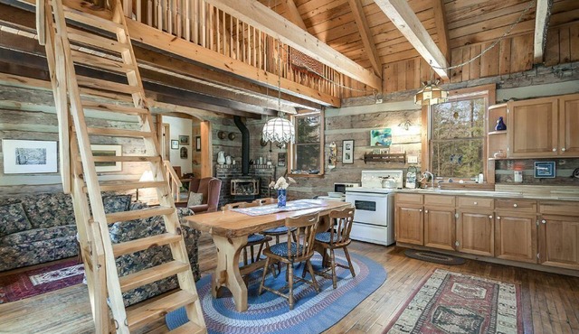 Rustic historical log cabin schoolhouse in Muskoka