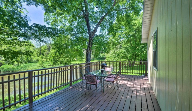 Rustic Ironton Home w/Deck & Fire Pit on Creek!