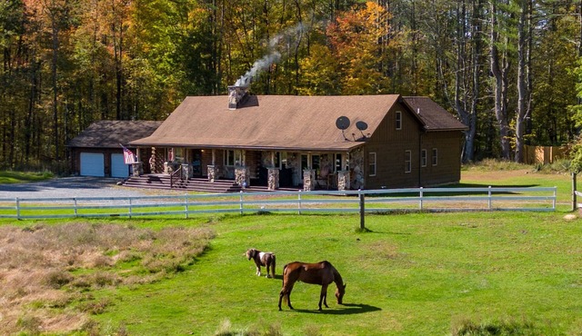 Rustic Log Cabin on private horse farm!