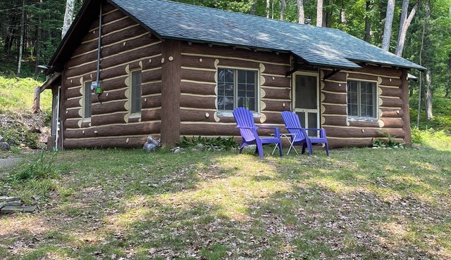 Rustic Log Cabin on beautiful Avery Lake.