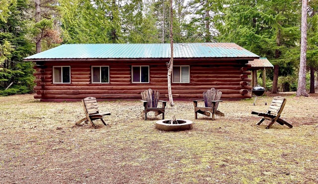 Rustic log cabin