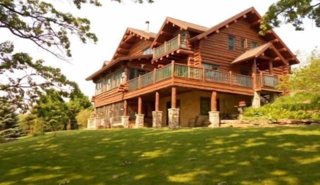 Rustic Luxury Awaits In This Beautiful Full Log Lodge On 44 Private Acres
