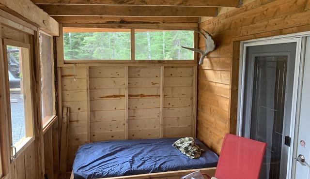 Rustic off grid cabin