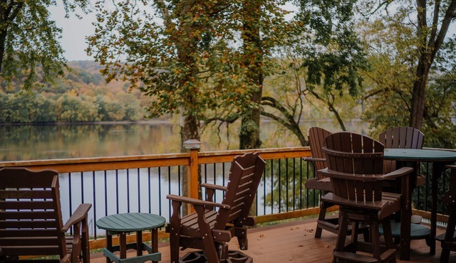 Rustic Riverfront Retreat w/Hot Tub + River Access + Views