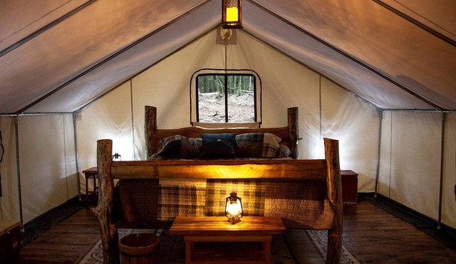 Rustic Safari Tent for a Unique Glamping Experience near Gore Mountain, New York
