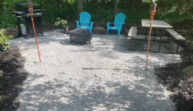 Rv and campsite on the Deer River. 50 amp, sewage dump. 15x60 pad