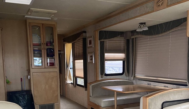 Rv located on a beautiful beach