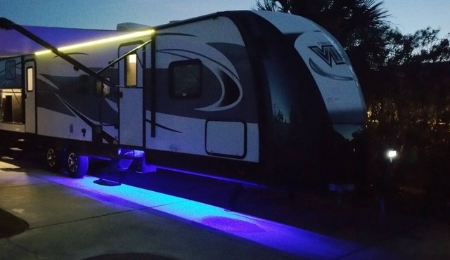 RV Resort on Wheels “Miami Vibe”, steps from Coastal Bend Beaches—Delivery/Setup