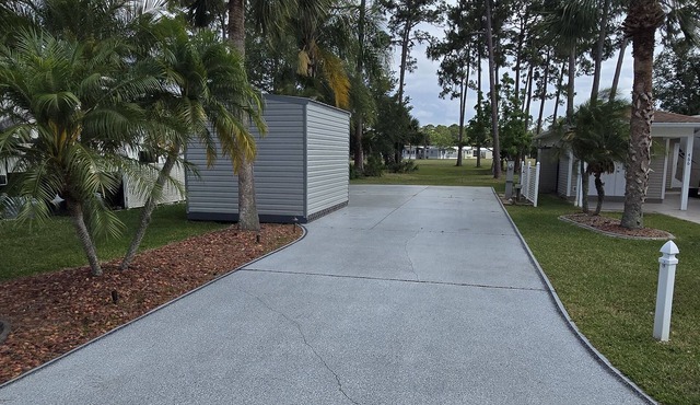 RV Site for Rent at The Great Outdoors Resort backed up to the 14th green