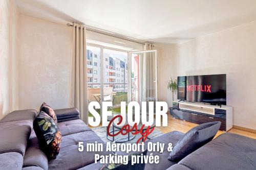 Séjour Cosy - 5 min Aéroport Orly - Parking Privée & Terrasse