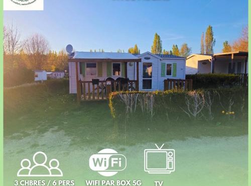 Séjour Normandie - Mobilhome confort 3ch-6p avec TV & Wifi dans l'Eure