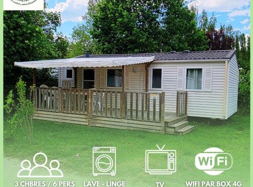 Séjour Normandie - Mobilhome premium 3ch-6p avec TV-WiFi et lave-linge dans l'Eure - 332