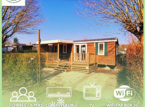 Séjour Normandie - Mobilhome premium 3ch-6p avec clim-TV-WiFi et lave-linge dans l'Eure - 455