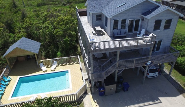 S. Nags Head Semi-Oceanfront: Large Pool, Cabana, Hot Tub, NEW Kitchen & Baths!