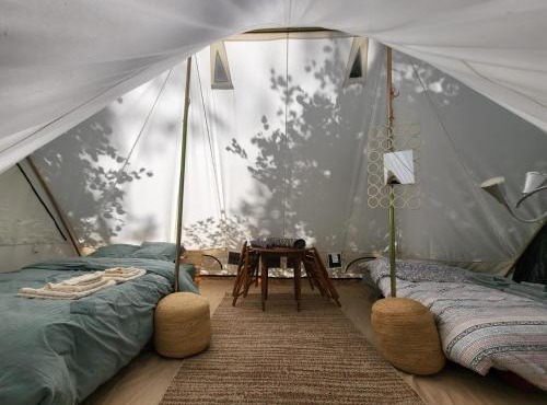 Safari Tent DeLuxe - La Bohème - on Campsite in Saint Robert, Camping Florecer