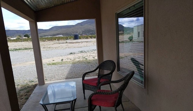 Safe and secure. 2 car attached garage 2 bed one bath open spaces.