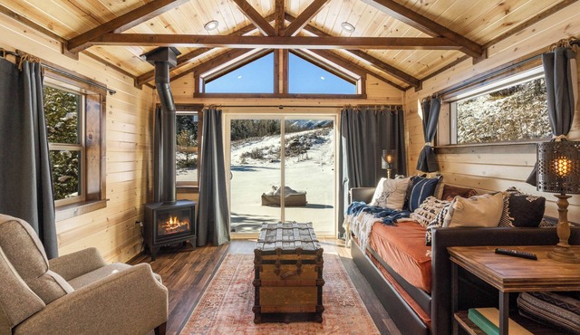 Sagebrush - Log cabin secluded in a mountain canyon in the Crazy Mountains