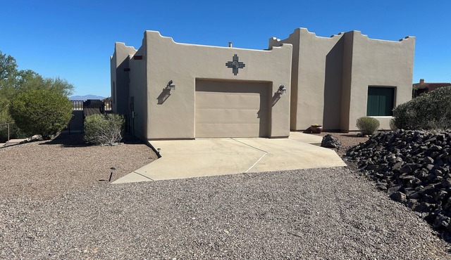 Saguaro Studded City and Mountain Views in the Tucson Mountain foothills.