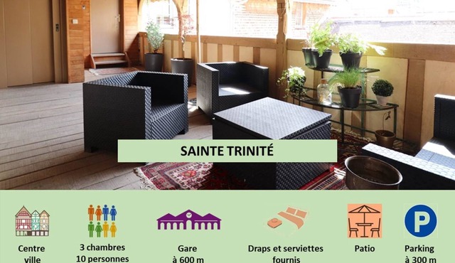 SAITE TRINITÉ Logement entier : Duplex Troyes Centre Historique de Troyes