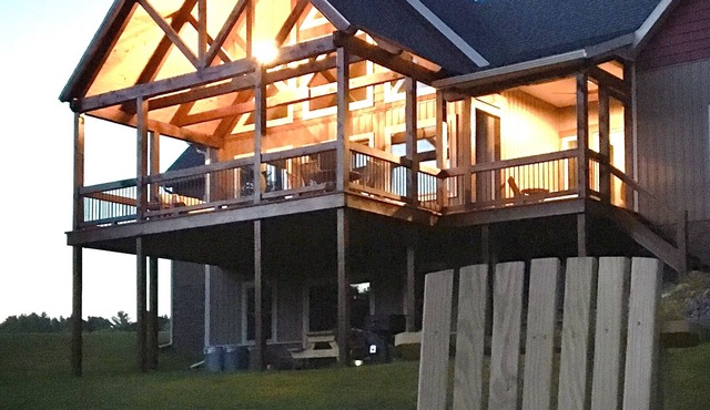 Salmon River waterfront home on 10 acres at Ellis Cove