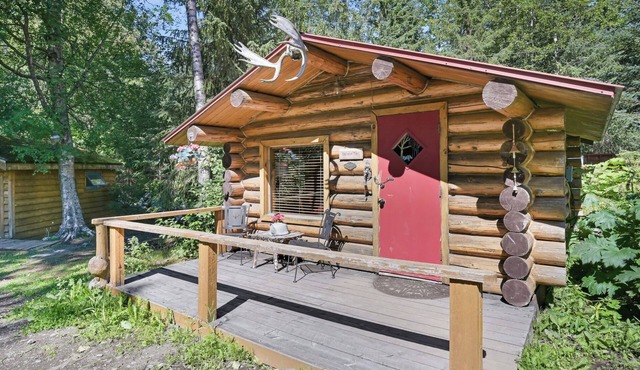 Salmon Trail Cabin - a sunny log cabin in historic Hope, Alaska