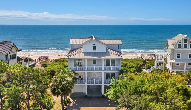 Salt Life: Expansive Beach Front Home, Private Pool, Pet Friendly