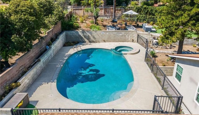 Salt Water Pool Over Look Rocky Mountain View