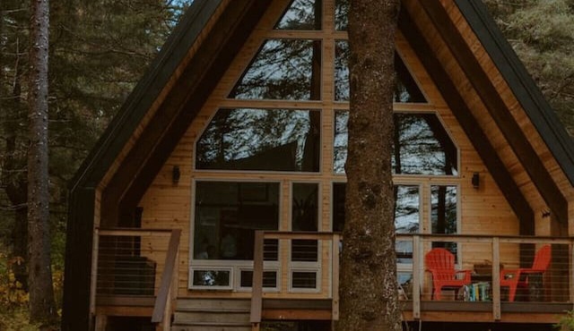 Salted Roots Red Door A-Frame Cabin