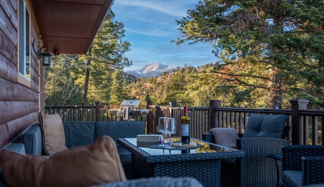 Salty Pines - Scenic Log Cabin w/Hot Tub, Sierra Blanca Views & Pet-Friendly