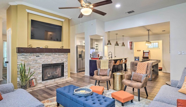 San Antonio Family Home w/Game Room & Fire Pit!