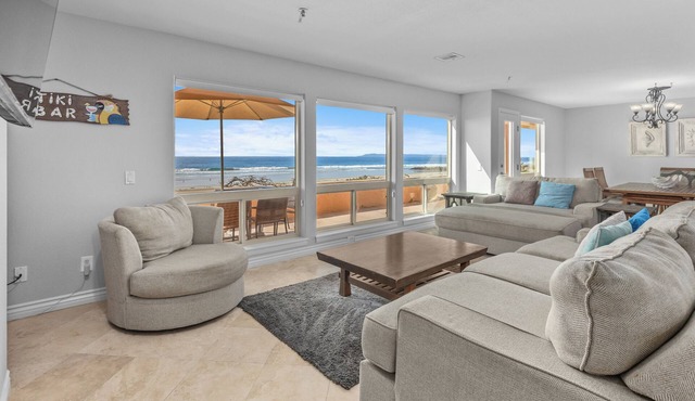 San Diego County Oceanfront 3 bedroom-heated pool/jacuzzi. Complex on the sand
