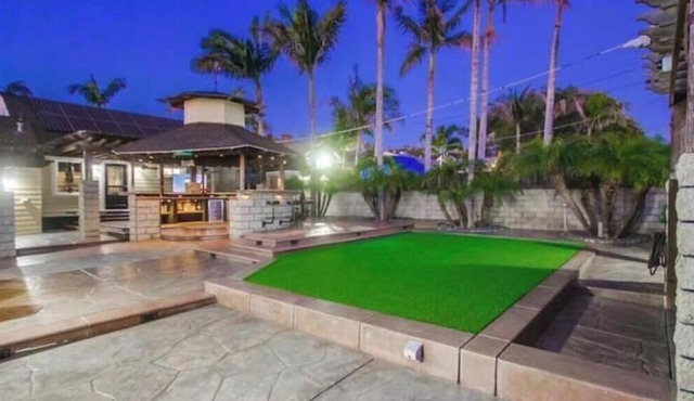San Diego Villa with Huge Backyard, Hot Tub, Fire Pit, Grill, Outdoor TV & Bar