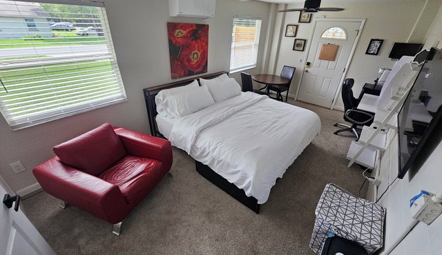 Sanford Suite King Bed Work-Ready with 60” Google TV & Rainfall Shower