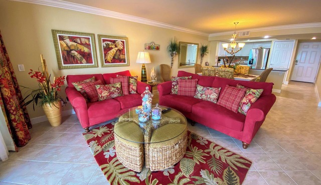 Sanibel Harbour Resort Bay View Tower 532: Waterfront condo overlooking the private beach.