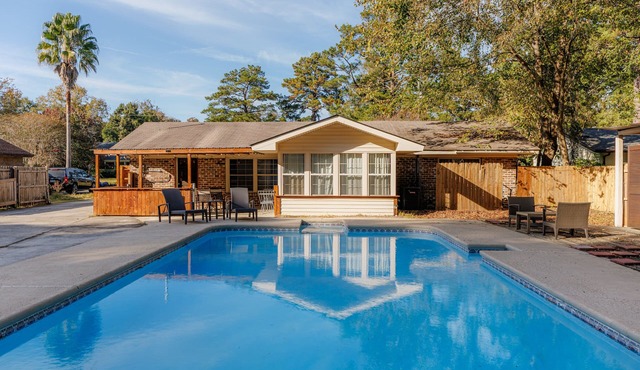 Savannah Getaway with Private Pool, Porch & Deck