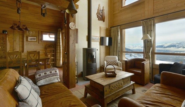 Savoyard Chalet for 8-9 in Vallandry with Mountain View