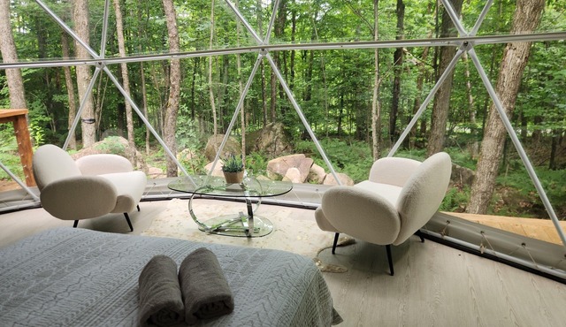 Scandinavian dome with large arcade-private spa-sauna