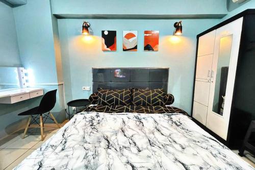 Scandinavian Homey Studio City View at Apt Green Bay Pluit Tower A