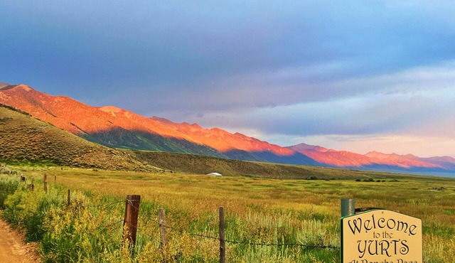 "Scarlet Trumpet" - Yurts at Poncha Pass. Nestled away in Sangre Rockies.