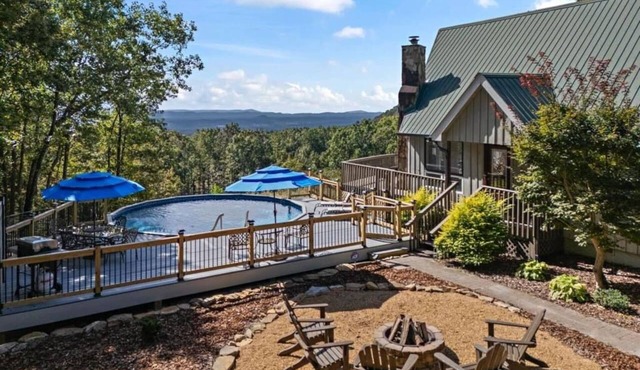 Scenic A-Frame | Pool, Hot Tub & Panoramic Views