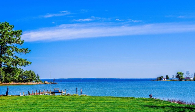 Scenic and private waterfront eastern shore home.