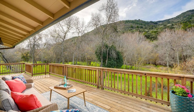Scenic Carmel Valley Home w/Deck: Steps to River!