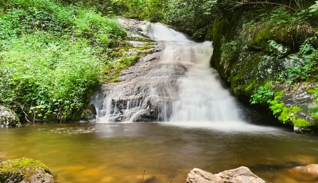 Scenic Falls Cabin - Luxury Retreat w/Private 65’ Waterfall & Natural Pool