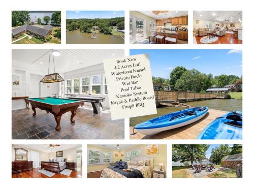Scenic Lakehouse Getaway with Private Dock, Hot Tub, Fire Pit & Indoor Entertainment A Winter Paradise!