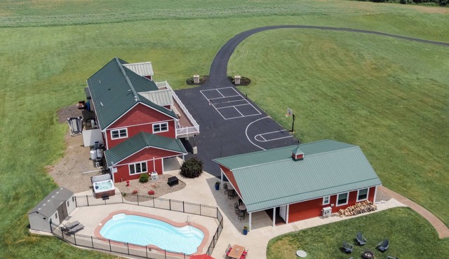 Scenic mountain home overlooking the Susquehanna river with pool and hot tub