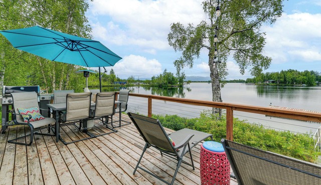 Scenic Waterfront Big Lake Home: Fish, Boat, Sled!