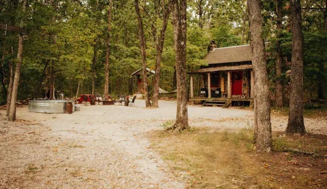 Scheduled hide-away to unplug and unwind in the woods.