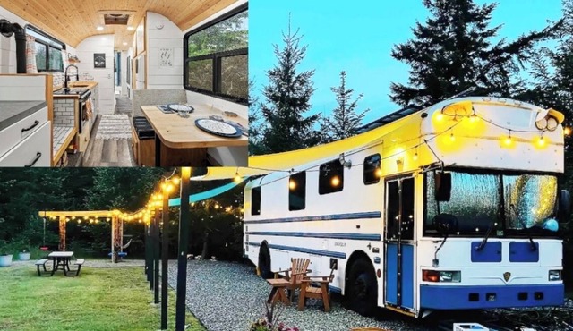 School Bus Olympic Peninsula PNW Adventure